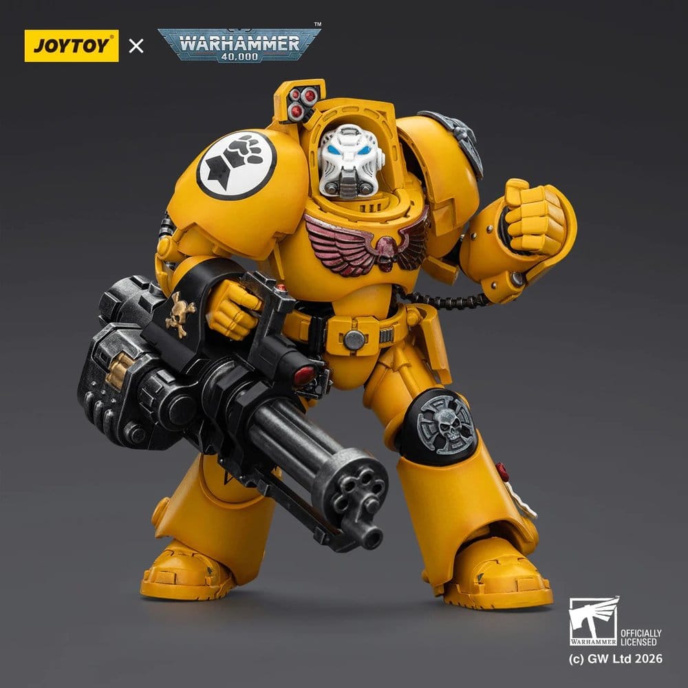 Warhammer 40,000 Action Figure Imperial Fists Terminator 3 with Power Fist and Assault Cannon 14 cm - Joy Toy Action Figures