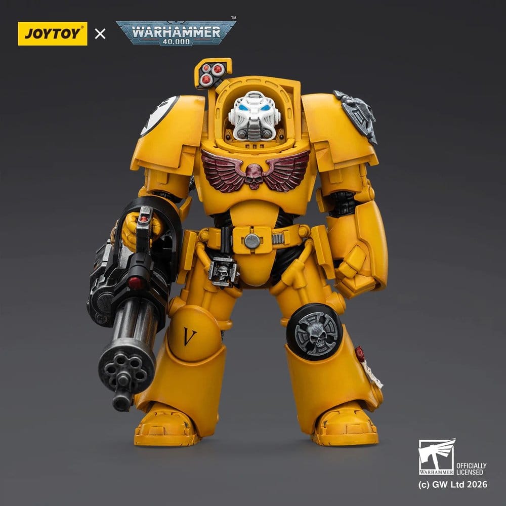 Warhammer 40,000 Action Figure Imperial Fists Terminator 3 with Power Fist and Assault Cannon 14 cm - Joy Toy Action Figures