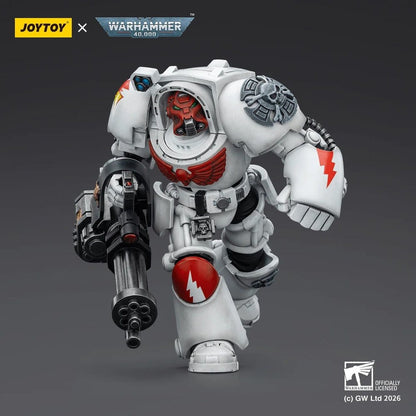 Warhammer 40,000 Action Figure White Scars Terminator 3 with Power Fist and Assault Cannon 14 cm - Joy Toy Action Figures