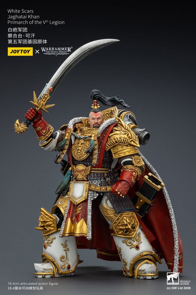 Warhammer The Horus Heresy Action Figure White Scars Jaghatai Khan Primarch of the Vth Legion 19 cm