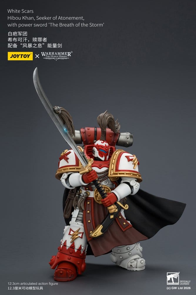 Warhammer The Horus Heresy Action Figure White Scars Hibou Khan, Seeker of Atonement 12 cm - Joy Toy Action Figures