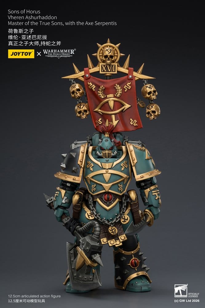 Warhammer The Horus Heresy Action Figure Sons of Horus Vheren Ashurhaddon Master of the True Sons 13 cm - Joy Toy Action Figures