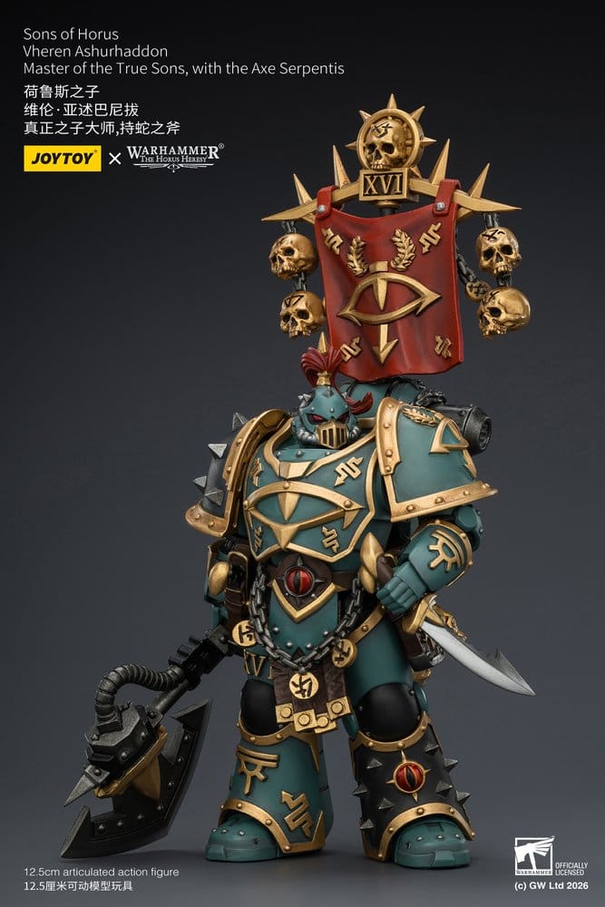 Warhammer The Horus Heresy Action Figure Sons of Horus Vheren Ashurhaddon Master of the True Sons 13 cm - Joy Toy Action Figures