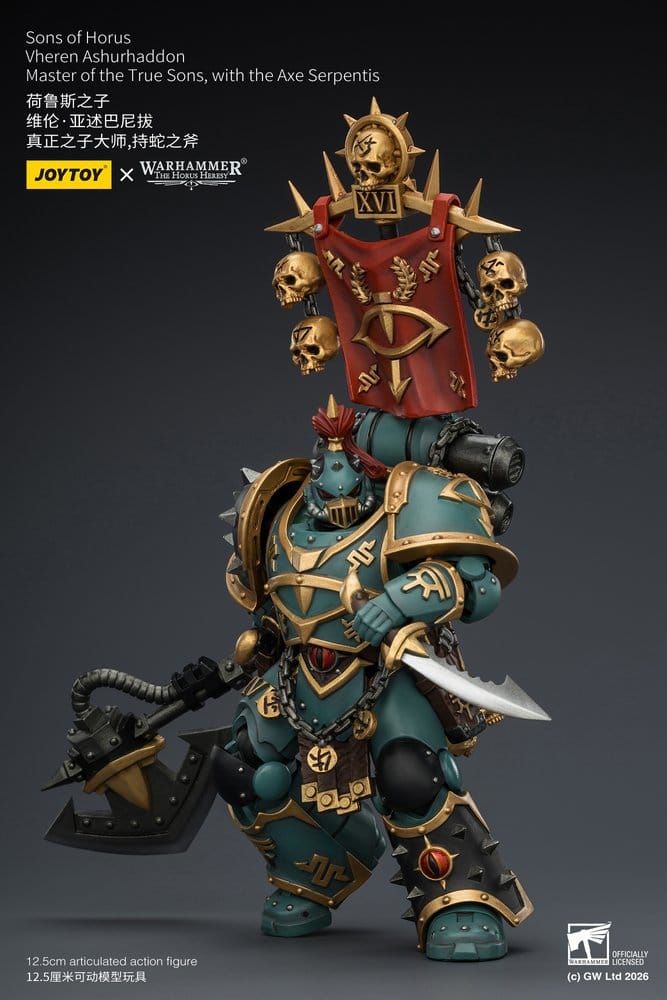 Warhammer The Horus Heresy Action Figure Sons of Horus Vheren Ashurhaddon Master of the True Sons 13 cm - Joy Toy Action Figures