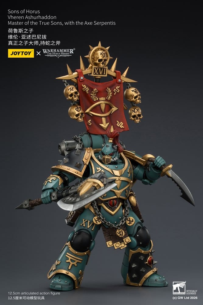Warhammer The Horus Heresy Action Figure Sons of Horus Vheren Ashurhaddon Master of the True Sons 13 cm - Joy Toy Action Figures