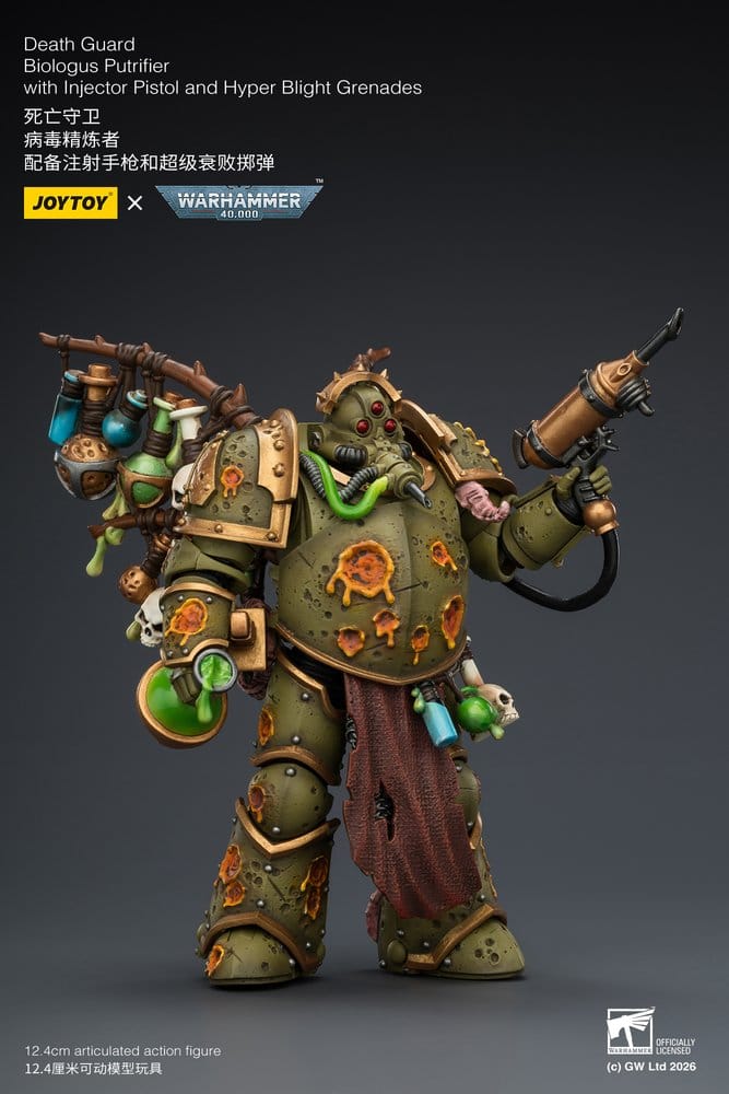 Warhammer 40,000 Action Figure Death Guard Biologus Putrifier 12 cm - Joy Toy Action Figures