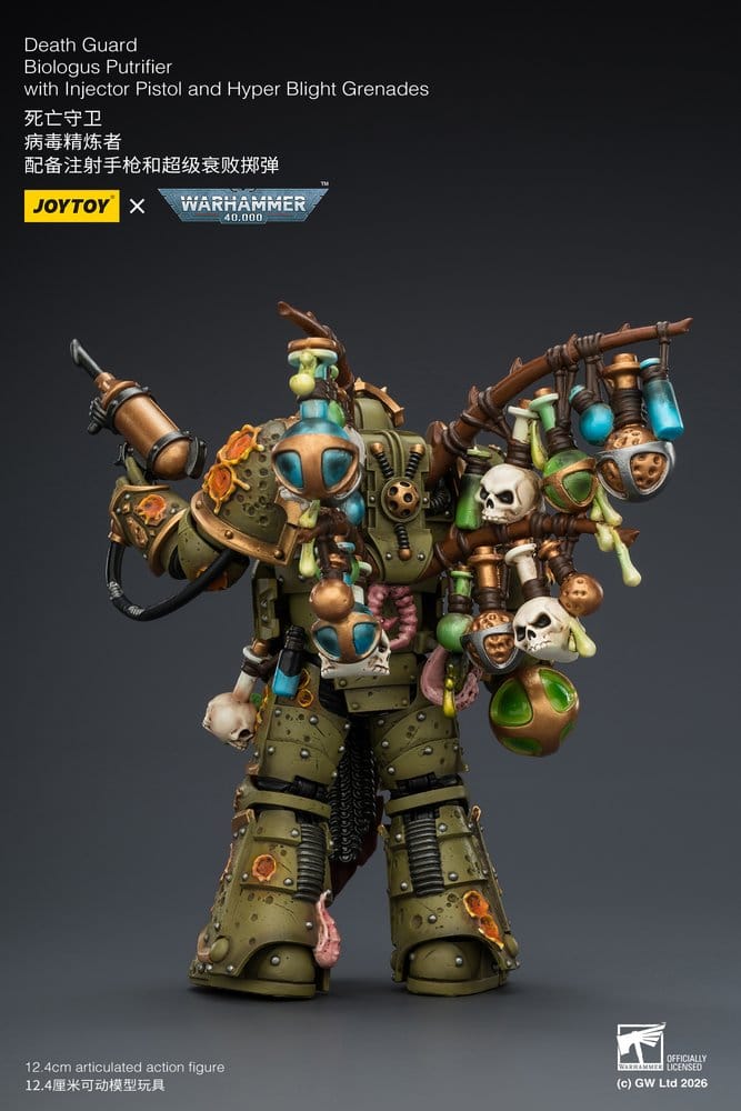 Warhammer 40,000 Action Figure Death Guard Biologus Putrifier 12 cm - Joy Toy Action Figures