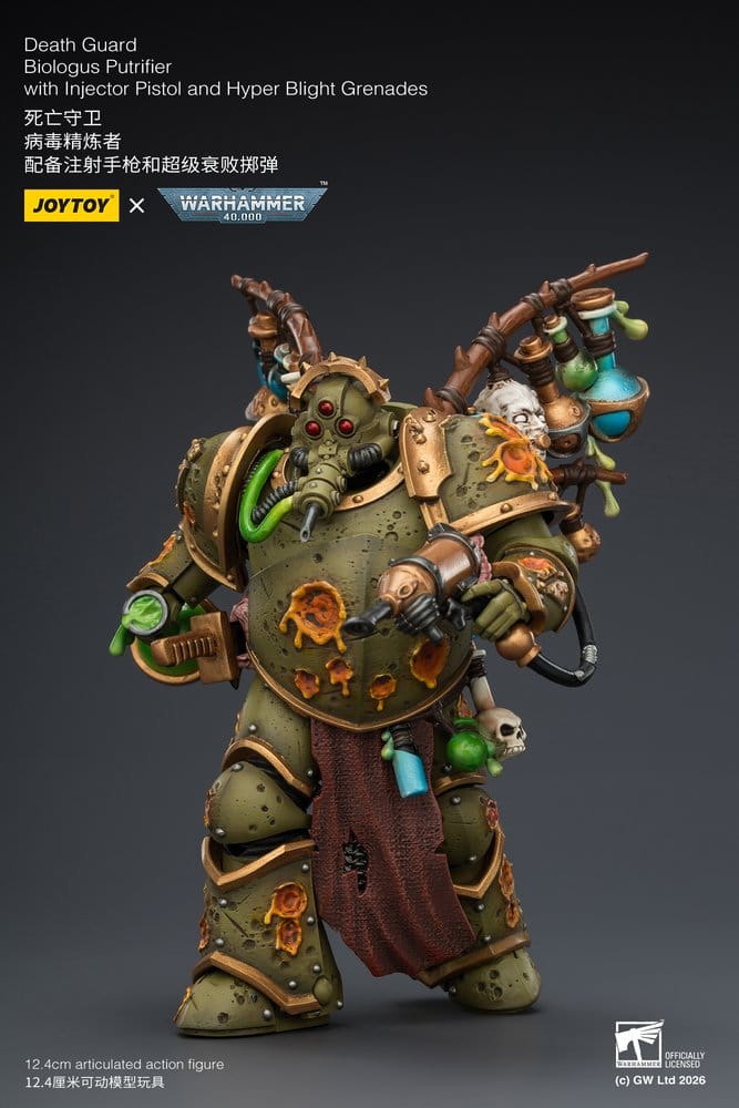 Warhammer 40,000 Action Figure Death Guard Biologus Putrifier 12 cm - Joy Toy Action Figures