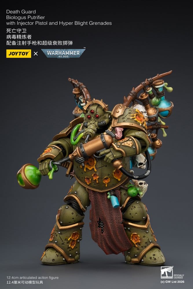 Warhammer 40,000 Action Figure Death Guard Biologus Putrifier 12 cm - Joy Toy Action Figures