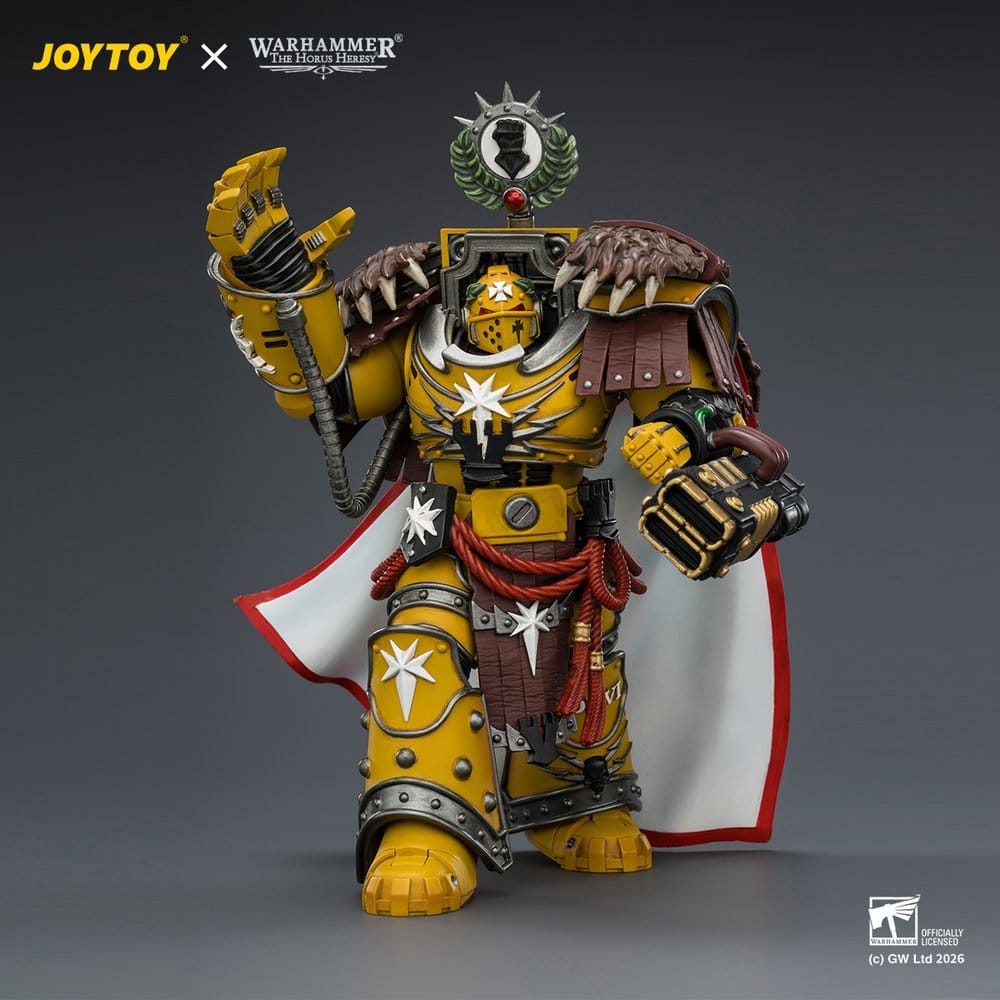 Warhammer Action Figure Imperial Fists Lord Castellan Evander Garrius, The Tyrant of Cthonia 14 cm - Joy Toy Action Figures