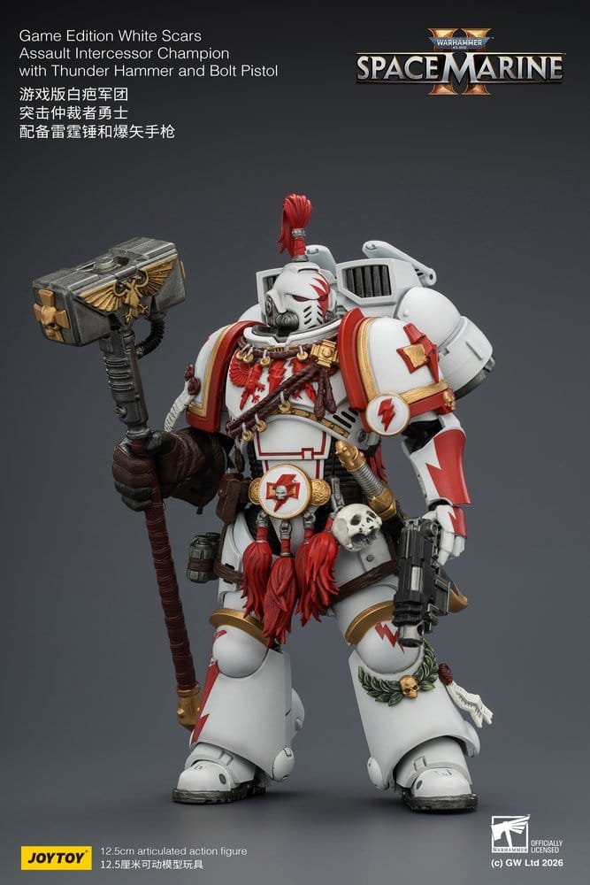 Warhammer Action Figure Game Edition White Scars Assault Intercessor Champion 13 cm - Joy Toy Action Figures
