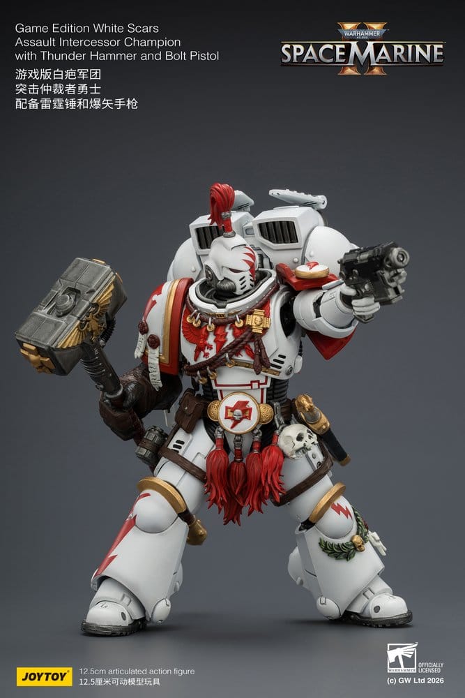 Warhammer Action Figure Game Edition White Scars Assault Intercessor Champion 13 cm - Joy Toy Action Figures