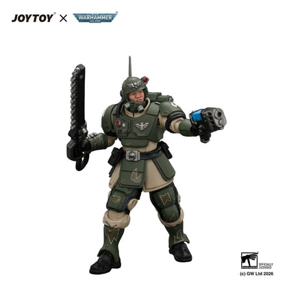 Warhammer Action Figure Astra Militarum Kasrkin 1 with Chainsword and Plasma Pistol - Joy Toy Action Figures