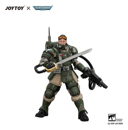Warhammer Action Figure Astra Militarum Kasrkin 7 with Hot-shot Laspistol and Power Sword - Joy Toy Action Figures