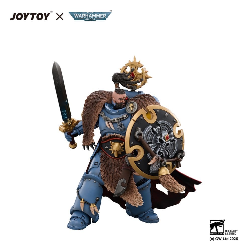 Space Marine Action Figure Space Wolves Wolf Guard Battle Leader - Joy Toy Action Figures