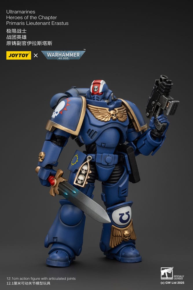 Warhammer 40k Action Figure 1/18 Ultramarines Heroes of the Chapter Primaris Lieutenant Erastus 20 cm