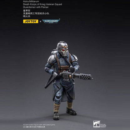 Warhammer 40k Action Figure 1/18 Death Korps of Krieg Veteran Squad Guardsman with Flamer - Joy Toy Action Figures