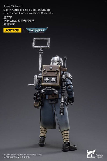 Warhammer 40k Action Figure 1/18 Death Korps of Krieg Veteran Squad Guardsman Communications Specialist - Joy Toy Action Figures