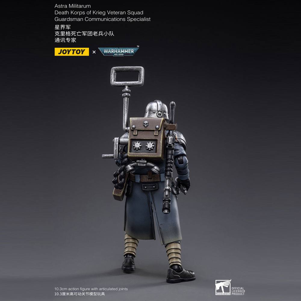 Warhammer 40k Action Figure 1/18 Death Korps of Krieg Veteran Squad Guardsman Communications Specialist - Joy Toy Action Figures