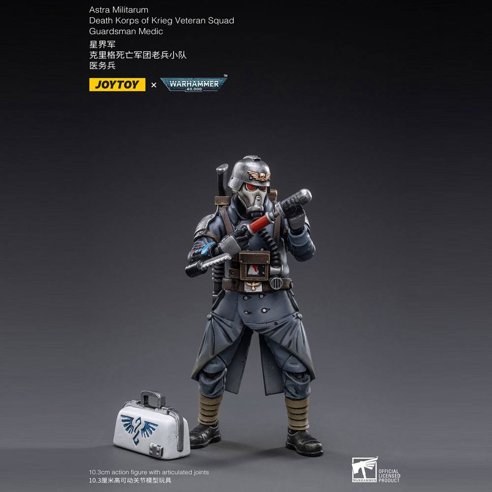 Warhammer 40k Action Figure 1/18 Death Korps of Krieg Veteran Squad Guardsman Medic - Joy Toy Action Figures