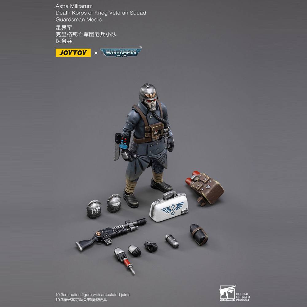 Warhammer 40k Action Figure 1/18 Death Korps of Krieg Veteran Squad Guardsman Medic - Joy Toy Action Figures