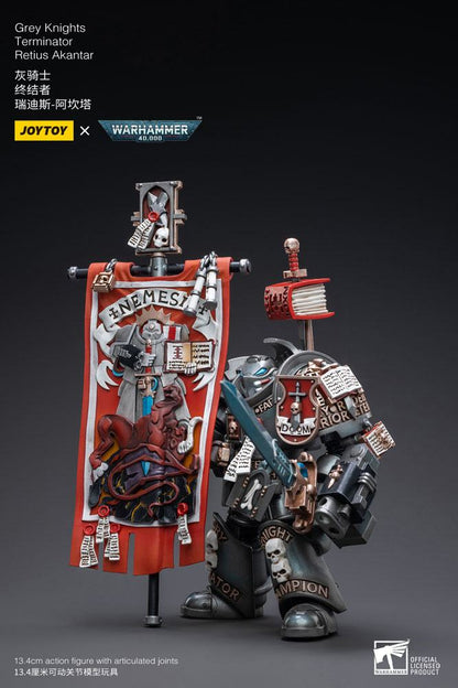 Warhammer 40k Action Figure 1/18 Grey Knights Terminator Retius Akantar 13 cm - Joy Toy Action Figures