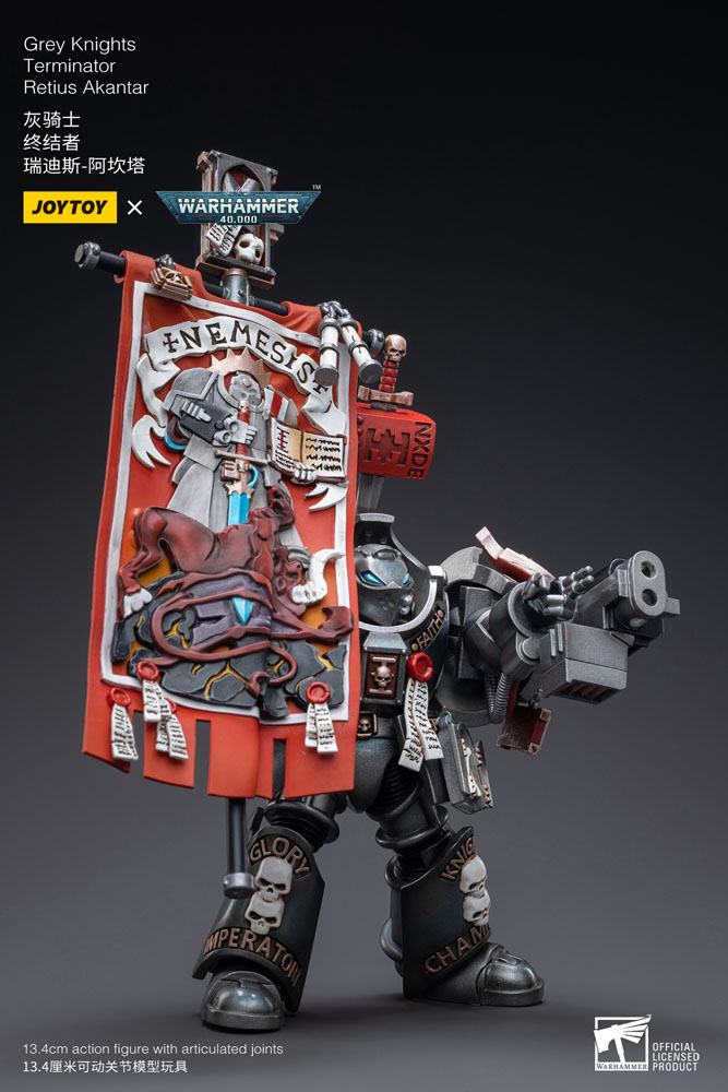 Warhammer 40k Action Figure 1/18 Grey Knights Terminator Retius Akantar 13 cm - Joy Toy Action Figures