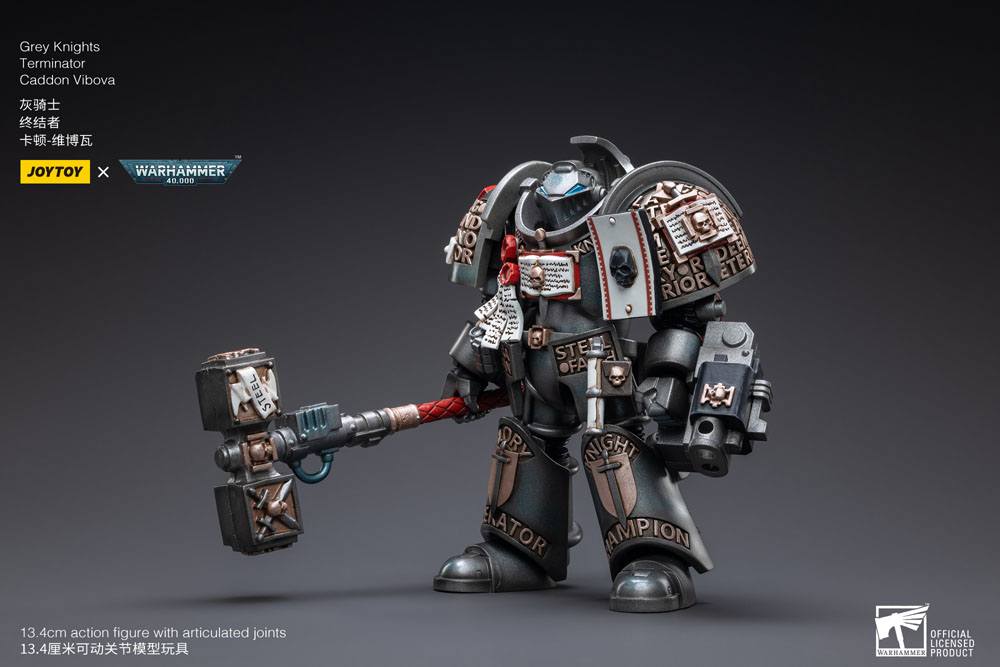 Warhammer 40k Action Figure 1/18 Grey Knights Terminator Caddon Vibova 13 cm - Joy Toy Action Figures