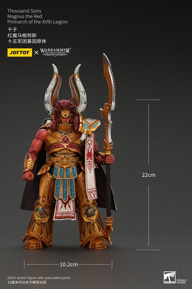 Warhammer The Horus Heresy Action Figure 1/18 Thousand sons Magnus the Red Primarch of the XVth Legion 22 cm - Joy Toy Action Figures