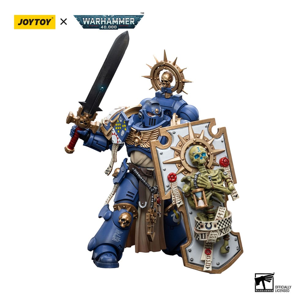 Warhammer 40k Action Figure 1/18 Ultramarines Primaris Captain with Relic Shield and Power Sword 12 cm - Joy Toy Action Figures