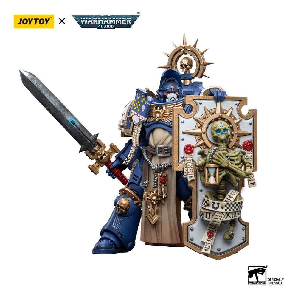 Warhammer 40k Action Figure 1/18 Ultramarines Primaris Captain with Relic Shield and Power Sword 12 cm - Joy Toy Action Figures