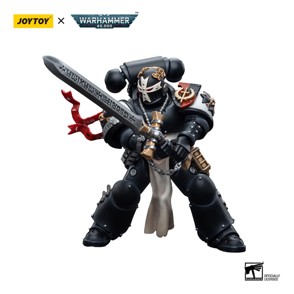 Warhammer 40k Action Figure 1/18 Black Templars Emperor's Champion Bayard's Revenge - Joy Toy Action figures