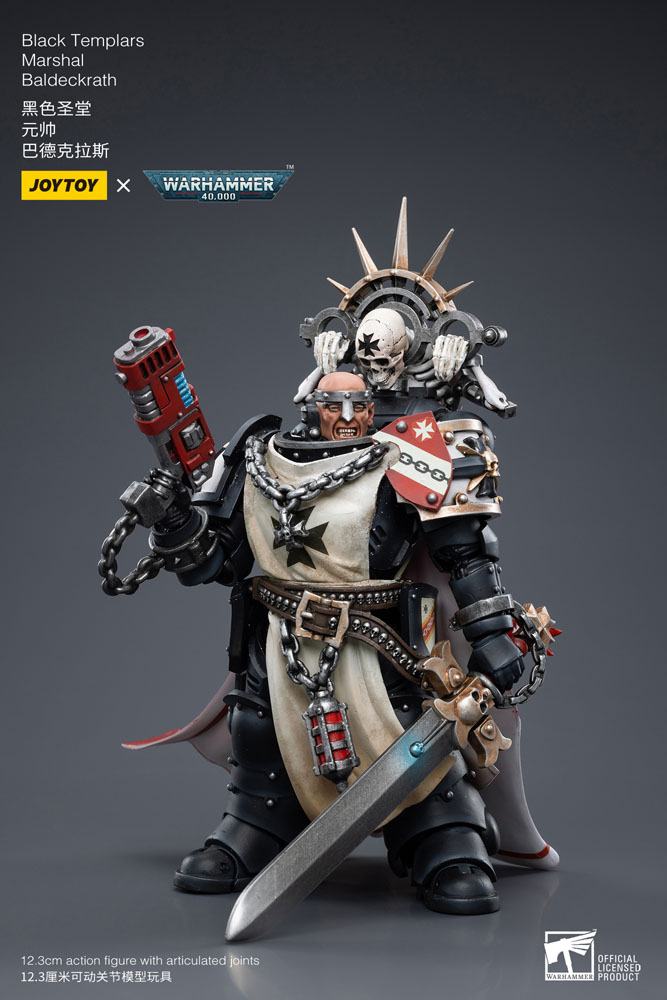 Warhammer 40k Action Figure 1/18 Black Templars Marshal Baldeckrath 12 cm - Joy Toy Action Figures