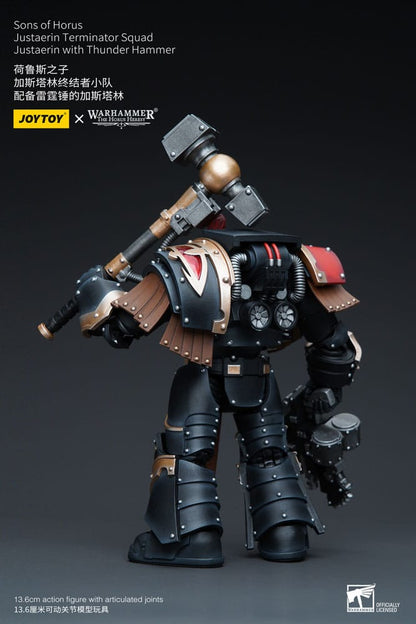 Warhammer The Horus Heresy Action Figure 1/18 Sons of Horus Justaerin Terminator Squad Justaerin with Thunder Hammer - Joy Toy Action figures