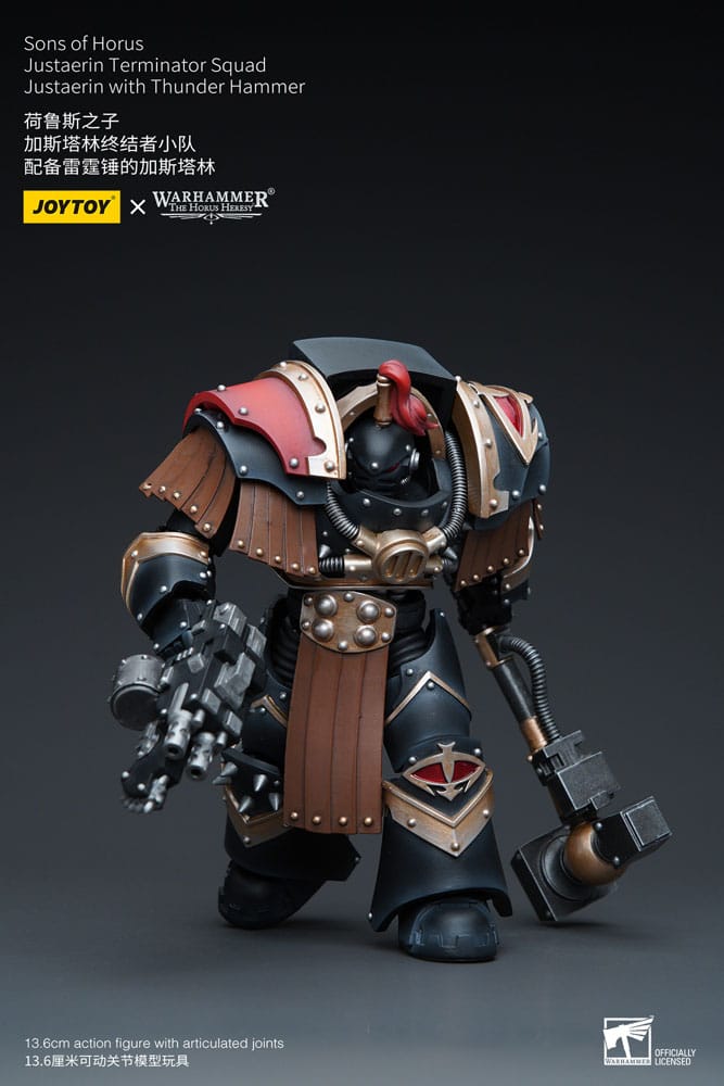 Warhammer The Horus Heresy Action Figure 1/18 Sons of Horus Justaerin Terminator Squad Justaerin with Thunder Hammer - Joy Toy Action figures