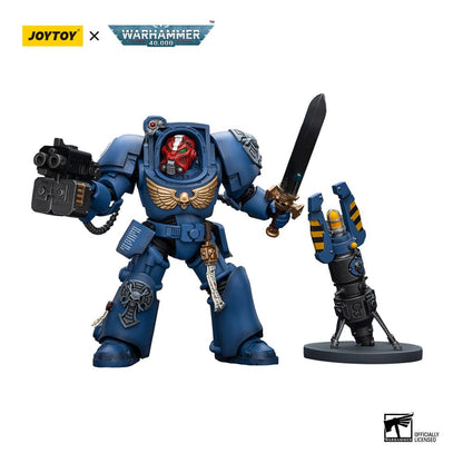 Warhammer 40k Action Figure 1/18 Ultramarines Terminator Squad Sergeant with Power Sword and Teleport Homer - Joy Toy Action figures
