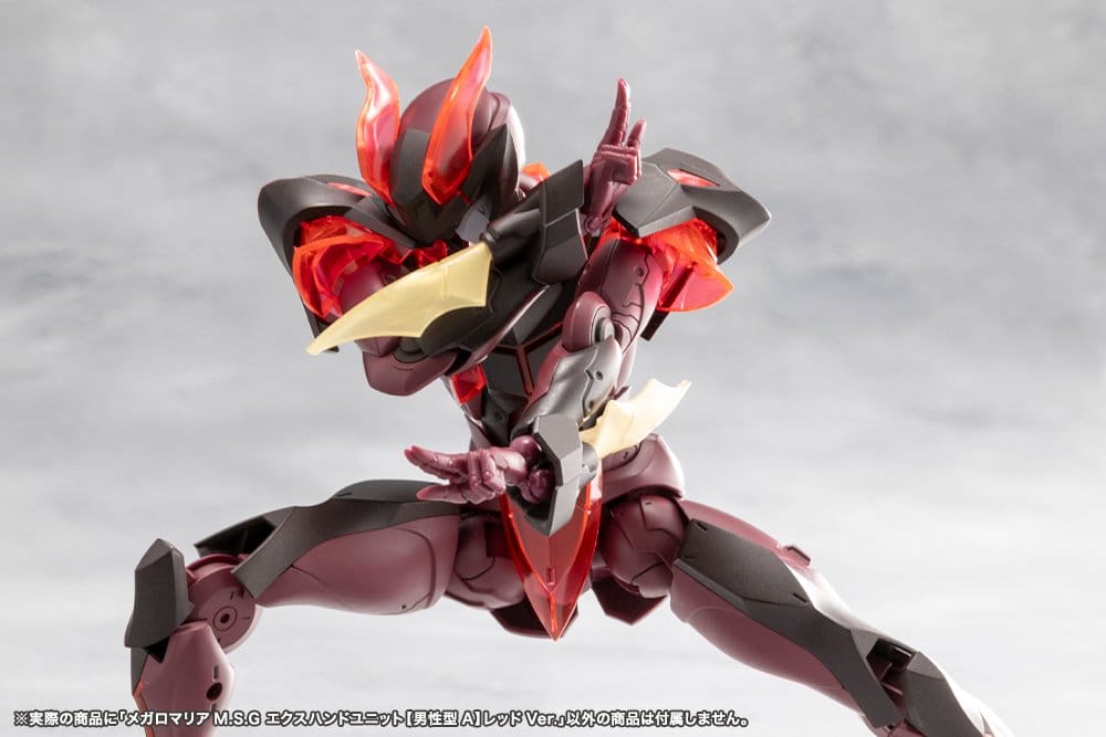 Megalomaria Unlimited Universe Model Kit Accessory Set Ex Hand Unit Male Type A Red Ver. - Kotobukiya Model Kits
