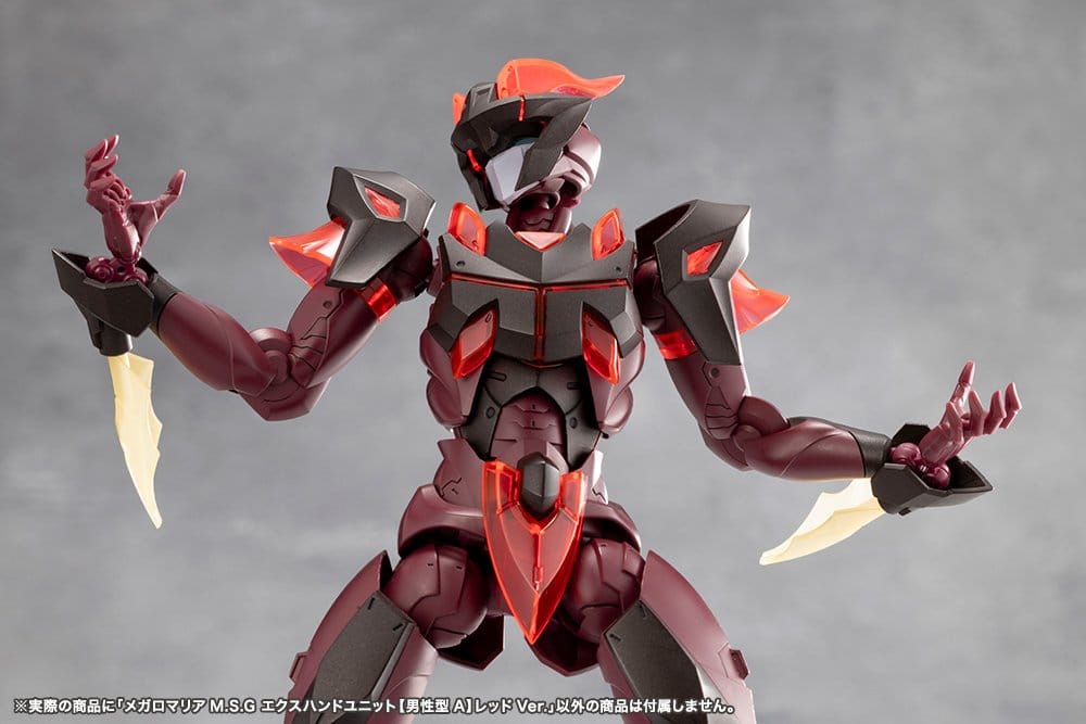Megalomaria Unlimited Universe Model Kit Accessory Set Ex Hand Unit Male Type A Red Ver. - Kotobukiya Model Kits
