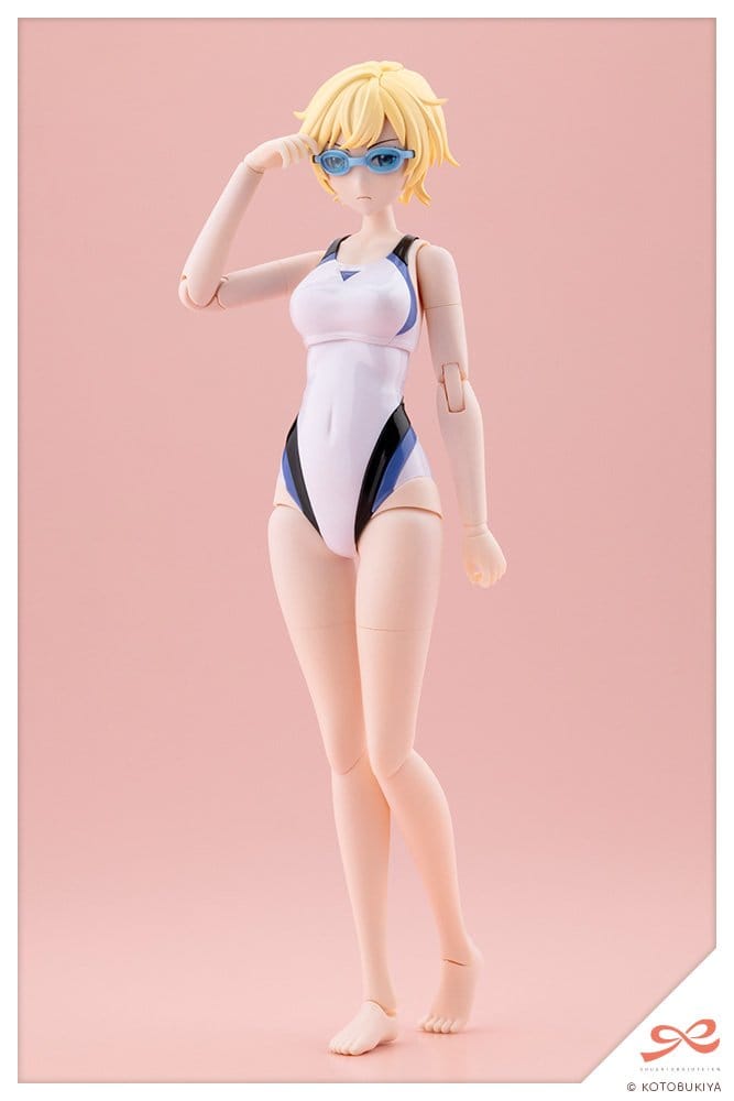 Sousaishojoteien Plastic Model 1/10 Rui Saotome Touou High School Competitive Swimsuit Dreaming Style White Dolphin 16 cm - Kotobukiya Model Kits