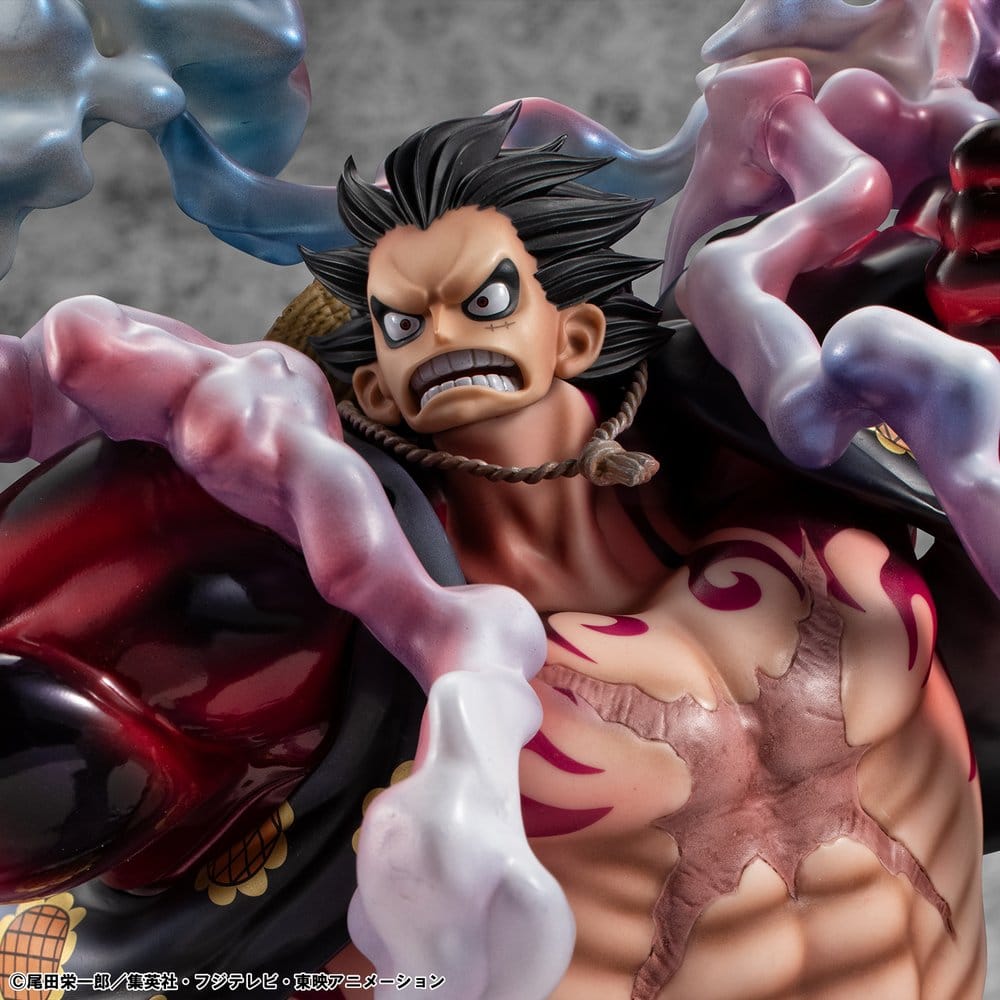 One Piece Portrait.Of.Pirates SA-Maximum PVC Figure Monkey D. Luffy Gear 4 Bounce-Man 10th Limited Ver. - MegaHouse Statues
