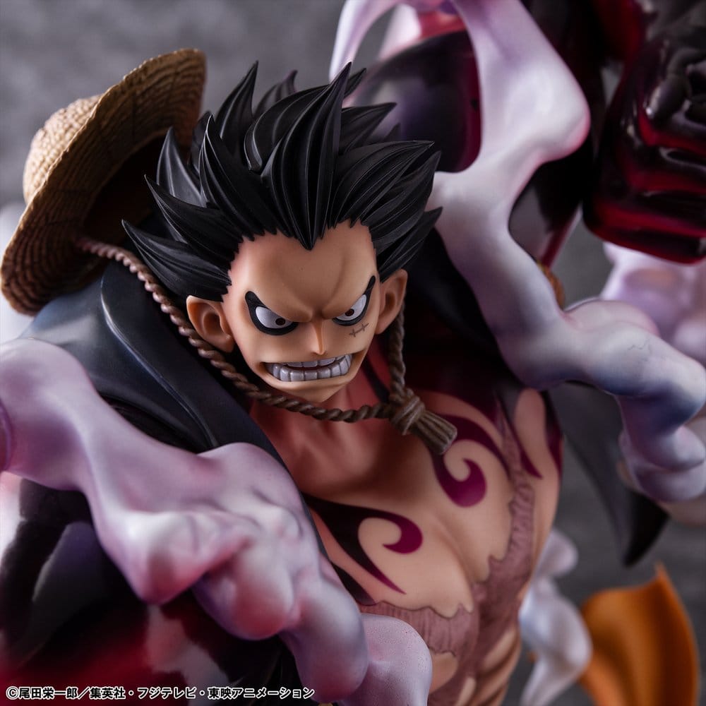 One Piece Portrait.Of.Pirates SA-Maximum PVC Figure Monkey D. Luffy Gear 4 Bounce-Man 10th Limited Ver. - MegaHouse Statues