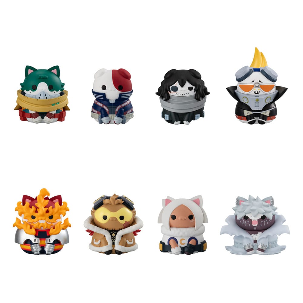 My Hero Academia Mega Cat Project Mini Figures Heroaca Cats No.01 3 cm Blind Box Assortment Box Qty 8 (Repeat) - Megahouse Mini Figures, Blind Boxes