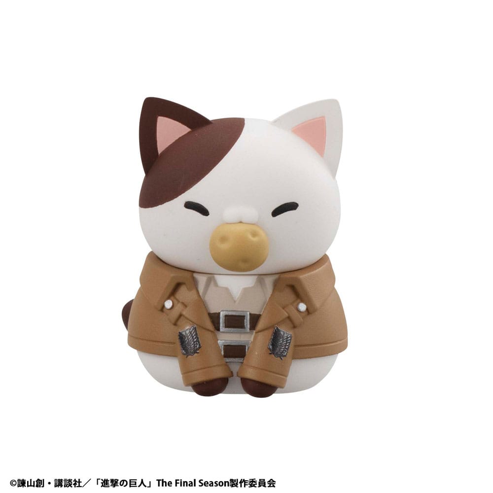 Attack on Titan Mega Cat Project Mini Figures Attack on Tinyan Gathering Scout Regiment danyan! 3 cm Blind Box Display Box Qty 8 (Repeat) - Megahouse Mini Figures, Blind Boxes