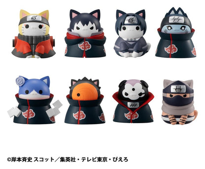Naruto Shippuden Mega Cat Project Trading Figure Defense Battle of Village of Konoha! 3 cm Nyaruto! Blind Box Assortment Box Qty 8 (re-run) - Megahouse Mini Figures, Blind Boxes