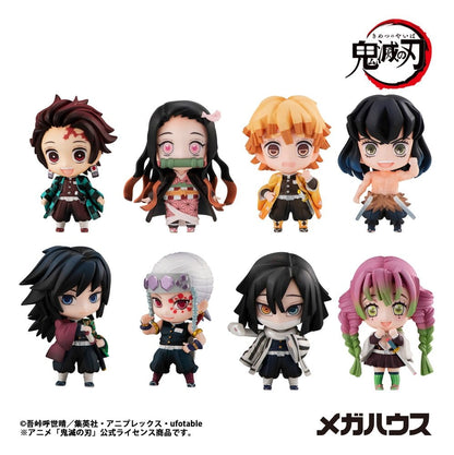 Demon Slayer Kimetsu no Yaiba Trading Figure Tanjiro & Friends 5 cm Assortment Box Qty 8 - Megahouse Mini Figures, Blind Boxes