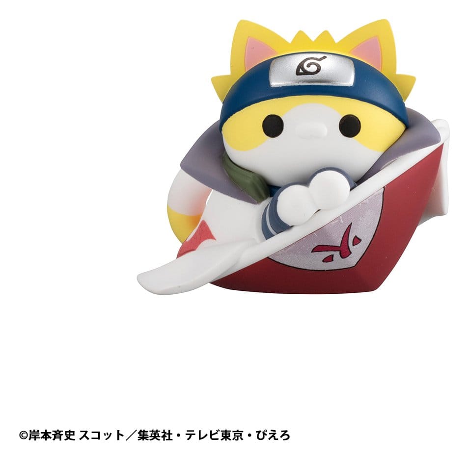 Naruto Shippuden Mega Cat Project Nyaruto! Mini Figures The bond between master and disciple ver. Blind Box Assortment Box Qty 8 (Repeat) - Megahouse Blind Boxes