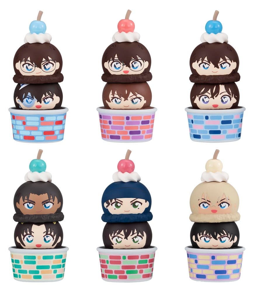 Detective Conan Tsumichen Stack up & Change Mini Figures 8 cm Blind Box Assortment Box Qty 6 - Megahouse Mini Figures, Blind Boxes