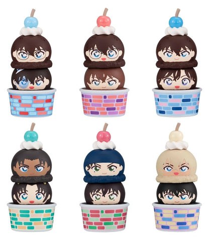 Detective Conan Tsumichen Stack up & Change Mini Figures 8 cm Blind Box Assortment Box Qty 6 (with gift) - Megahouse Mini Figures