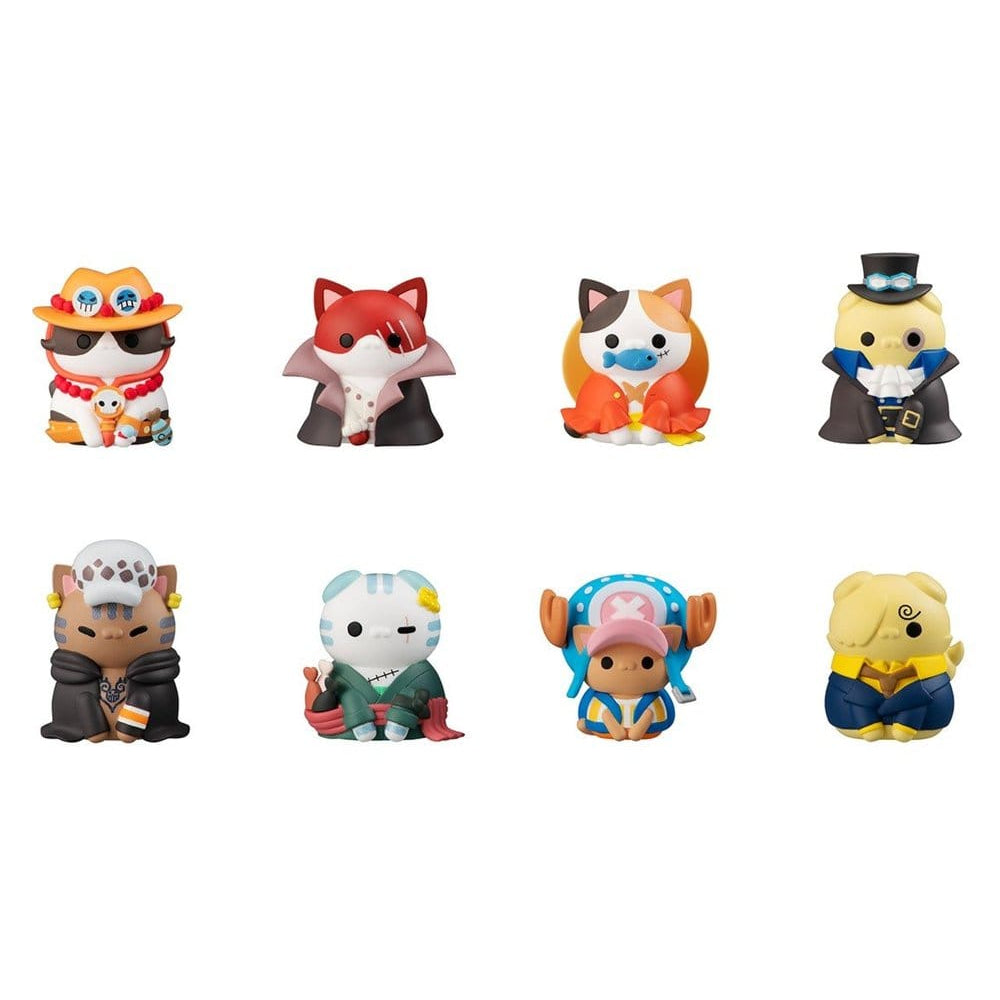 One Piece Mega Cat Project Mini Figures NyanPieceNyan! I'm gonna be king of Paw-rates!! Blind Box Assortment Box Qty 8 (Repeat) - Megahouse Blind Boxes