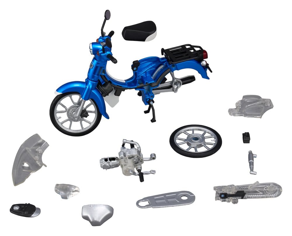 Honda Kaitanics Plastic Model Kit Super Cub 110 Glint Wave Blue Metalic - Megahouse Model Kits